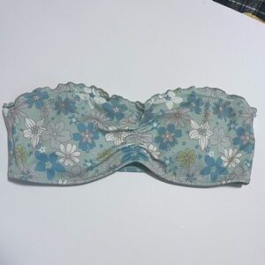 PacSun Floral Bandeau - Blue and Green floral